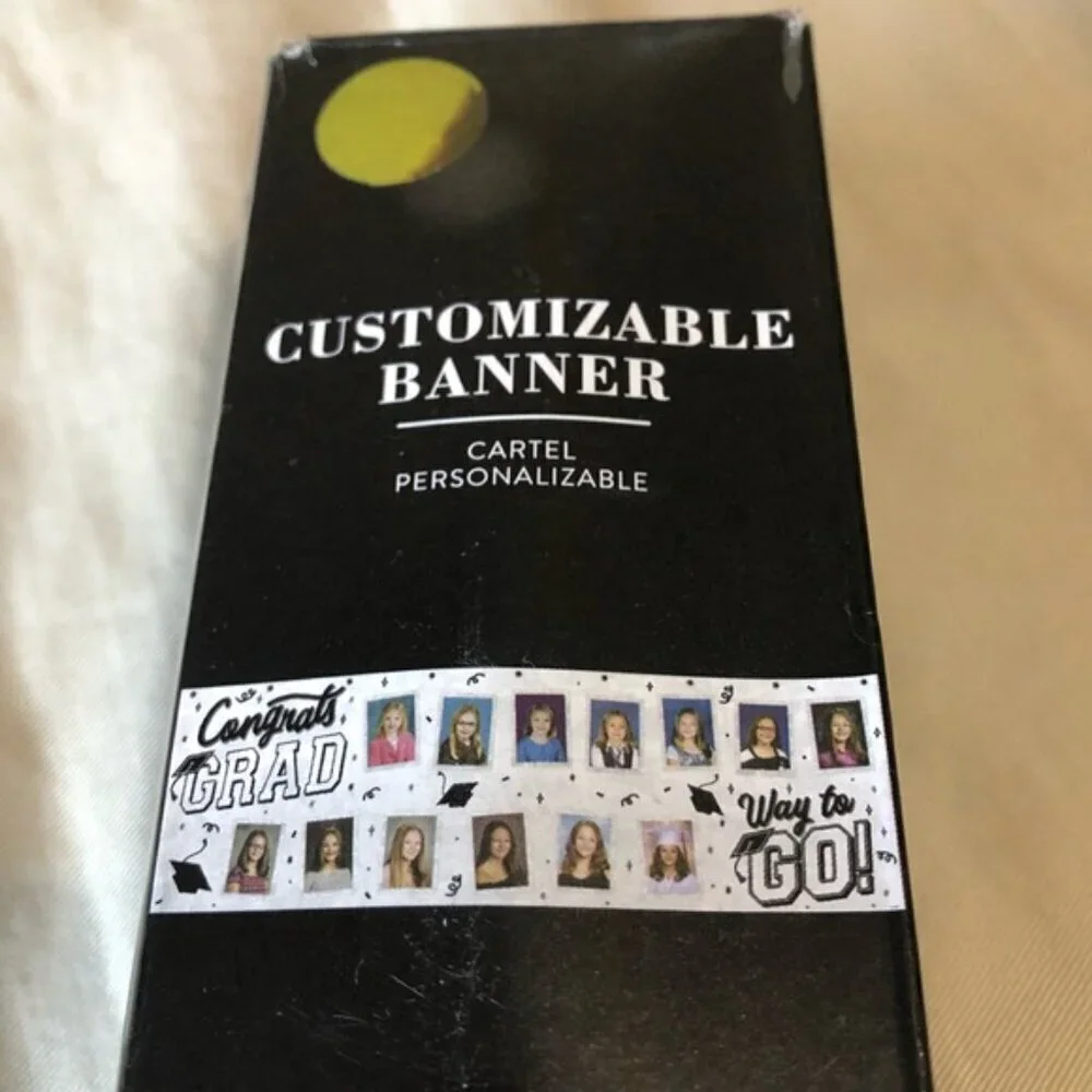 Customizable Graduation banner new in box ( banner wrapped in plastic)
